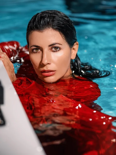 woman, beauty, swim, face