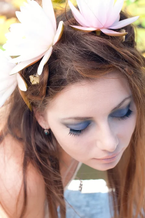 woman, model, portrait, makeup
