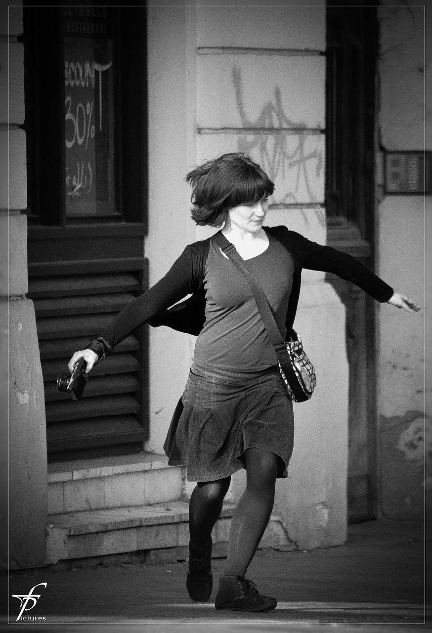 girl, woman, street life, downtown