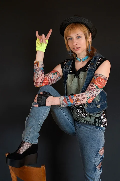 rocker, punk, woman, metalhead