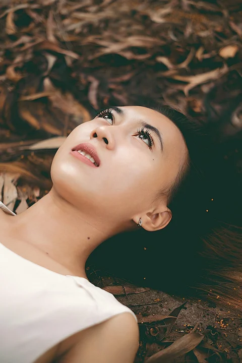 女人、模特、肖像、姿势
