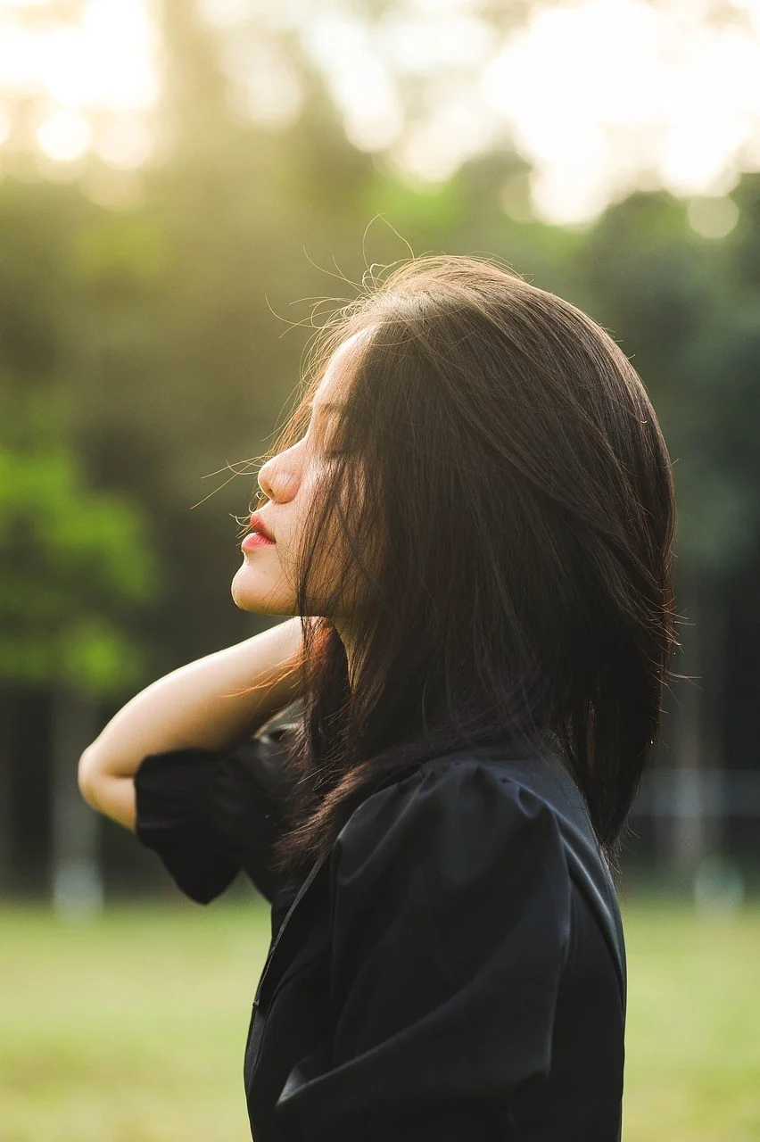 여성, 모델, 캐주얼, 의상