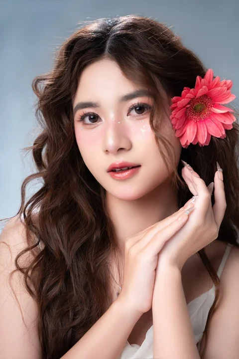 woman, face, make up, model