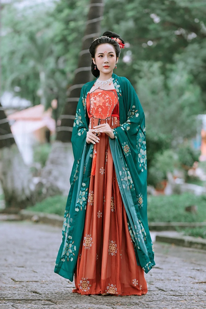 fashion, woman, chinese dress, ancient