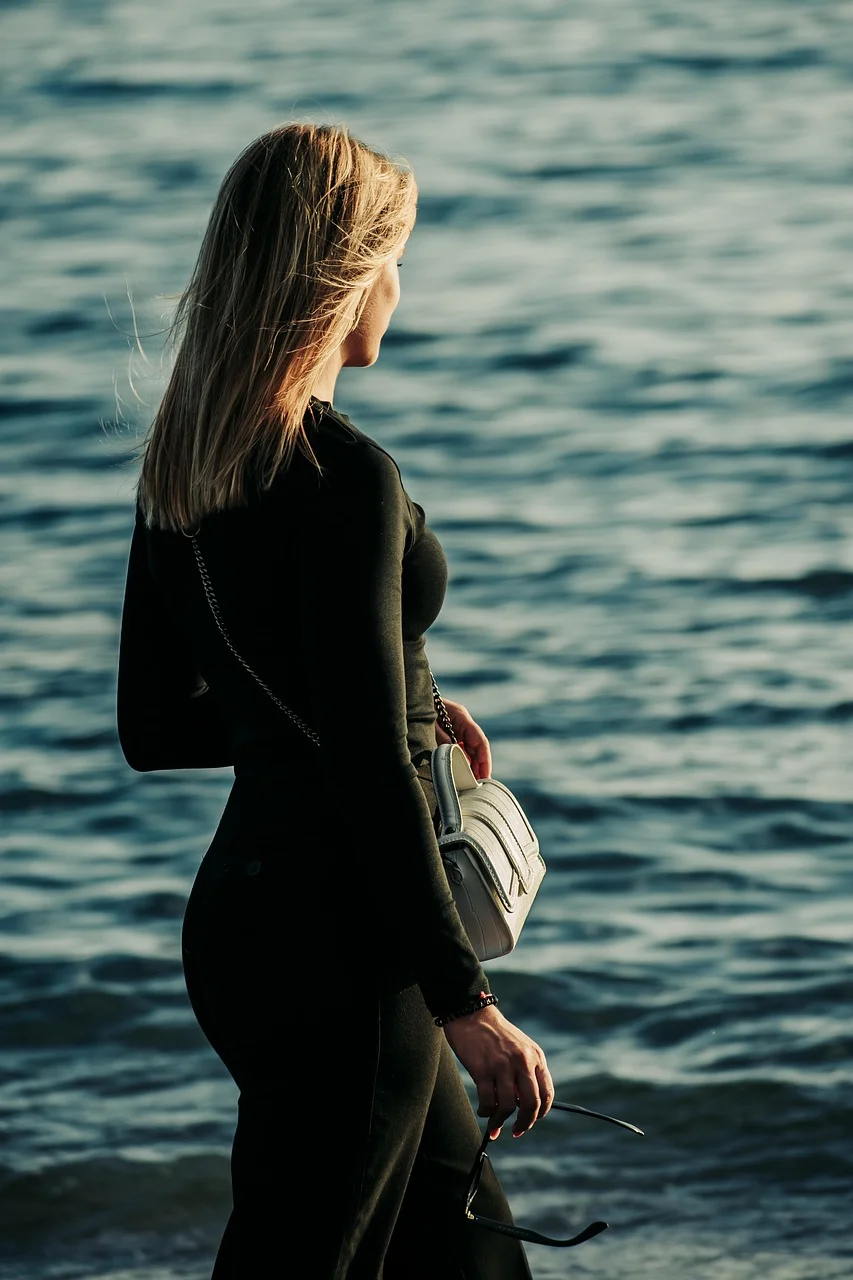 woman, model, joy, beach