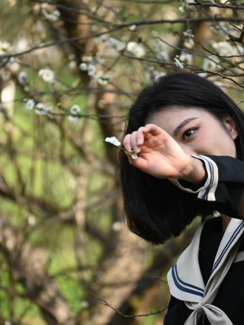 여성, 교복, 아시아인, 미인