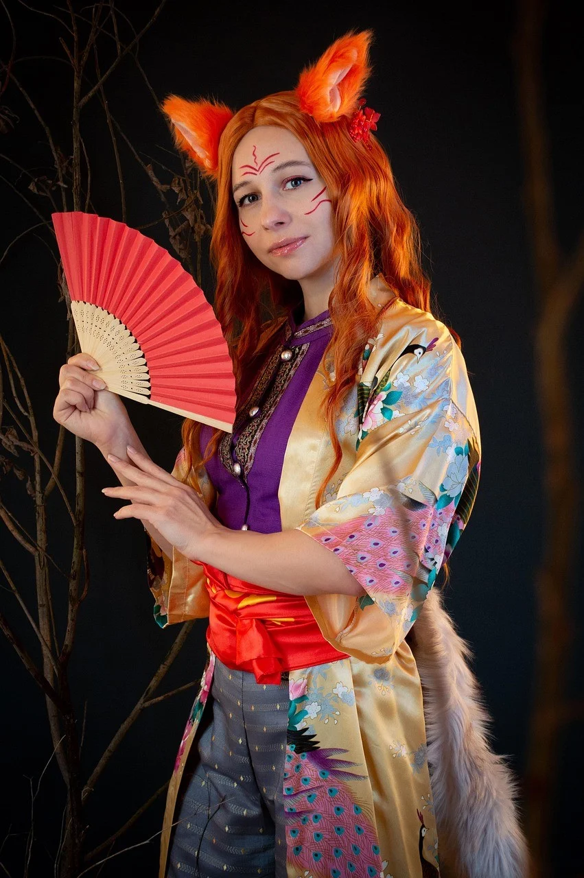 狐妖、角色扮演、女性、一隻狐狸