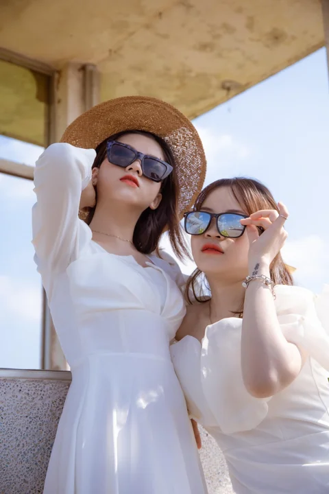 女孩, 挚友, 肖像, 亚洲人