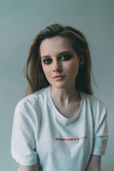 穿白色圓領T恤的女人