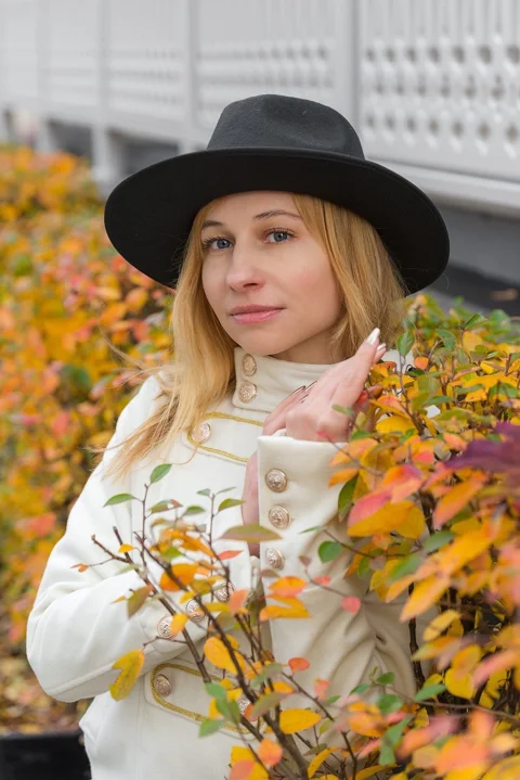 autumn, street, model, stroll