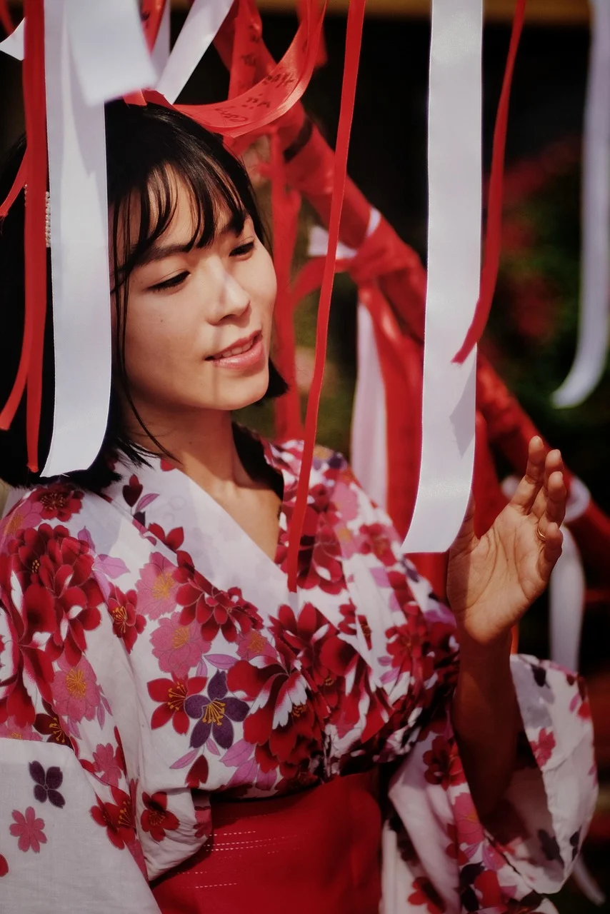 kimono, beautiful girl, spring, shape
