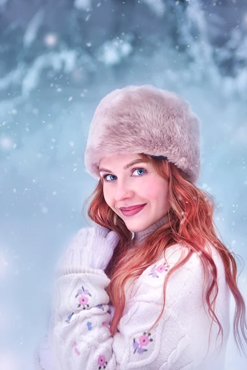 redhead, young woman, hat, beauty