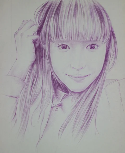 スケッチ, ポートレート, 絵画, 色鉛筆