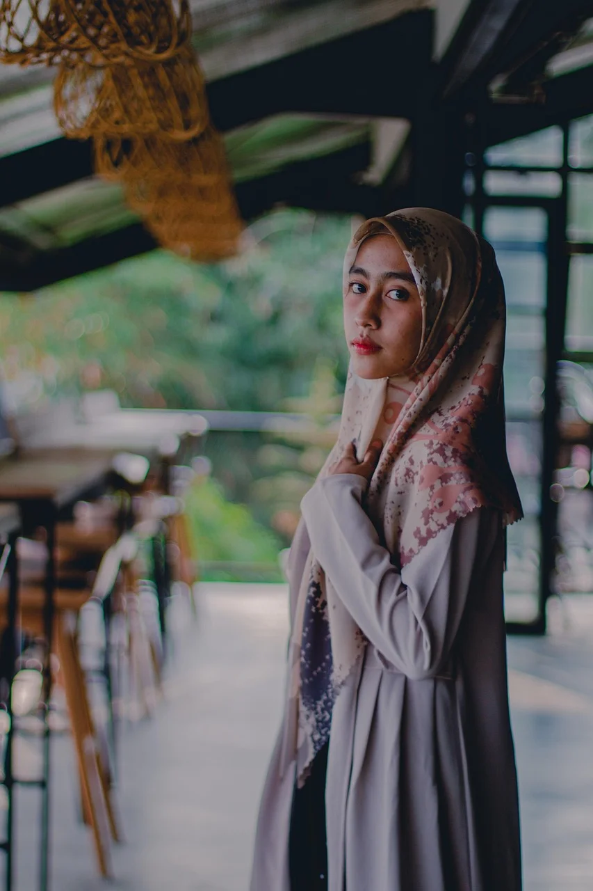 woman, model, portrait, hijab