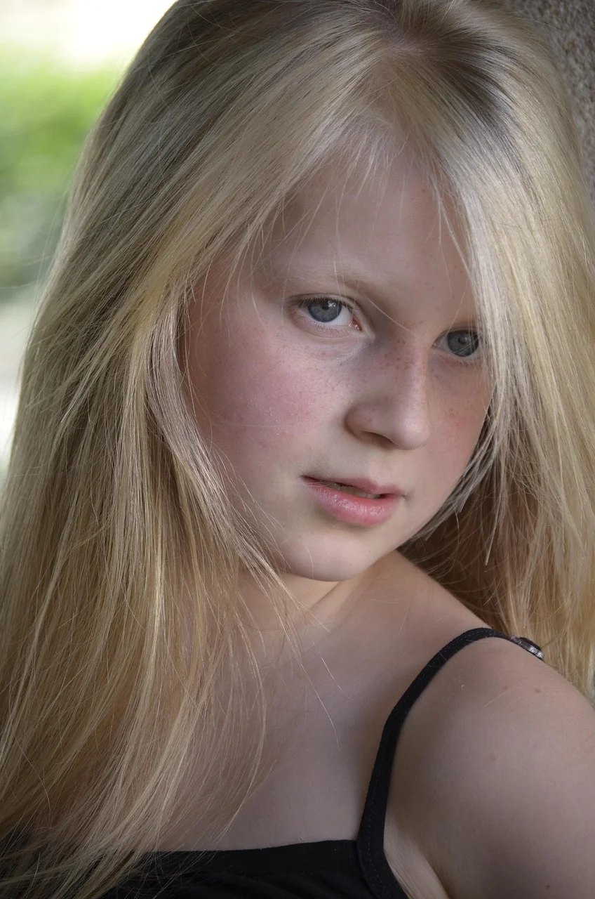 girl, freckles, close up, eyes