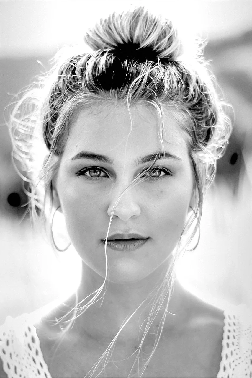 woman, beauty, fear, face