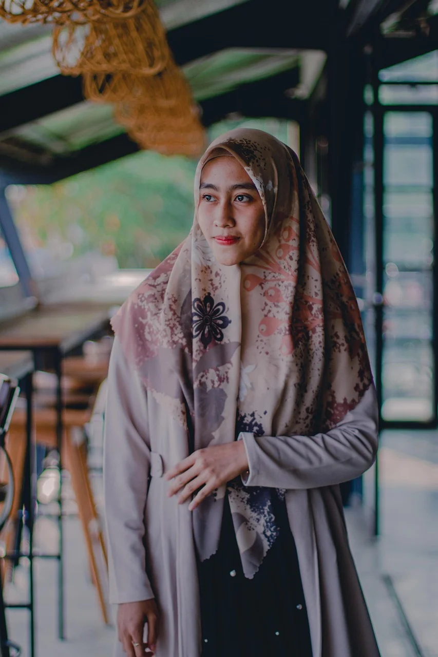 woman, model, portrait, hijab