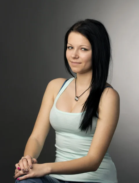 girl, woman, brunette, a young