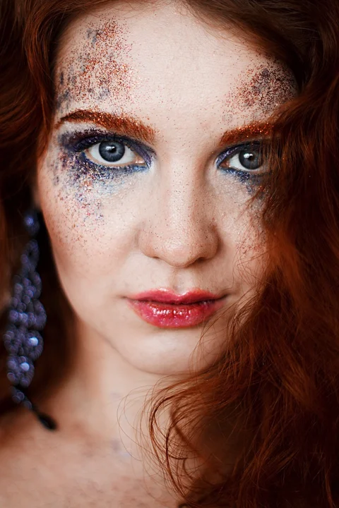 woman, portrait, face, makeup