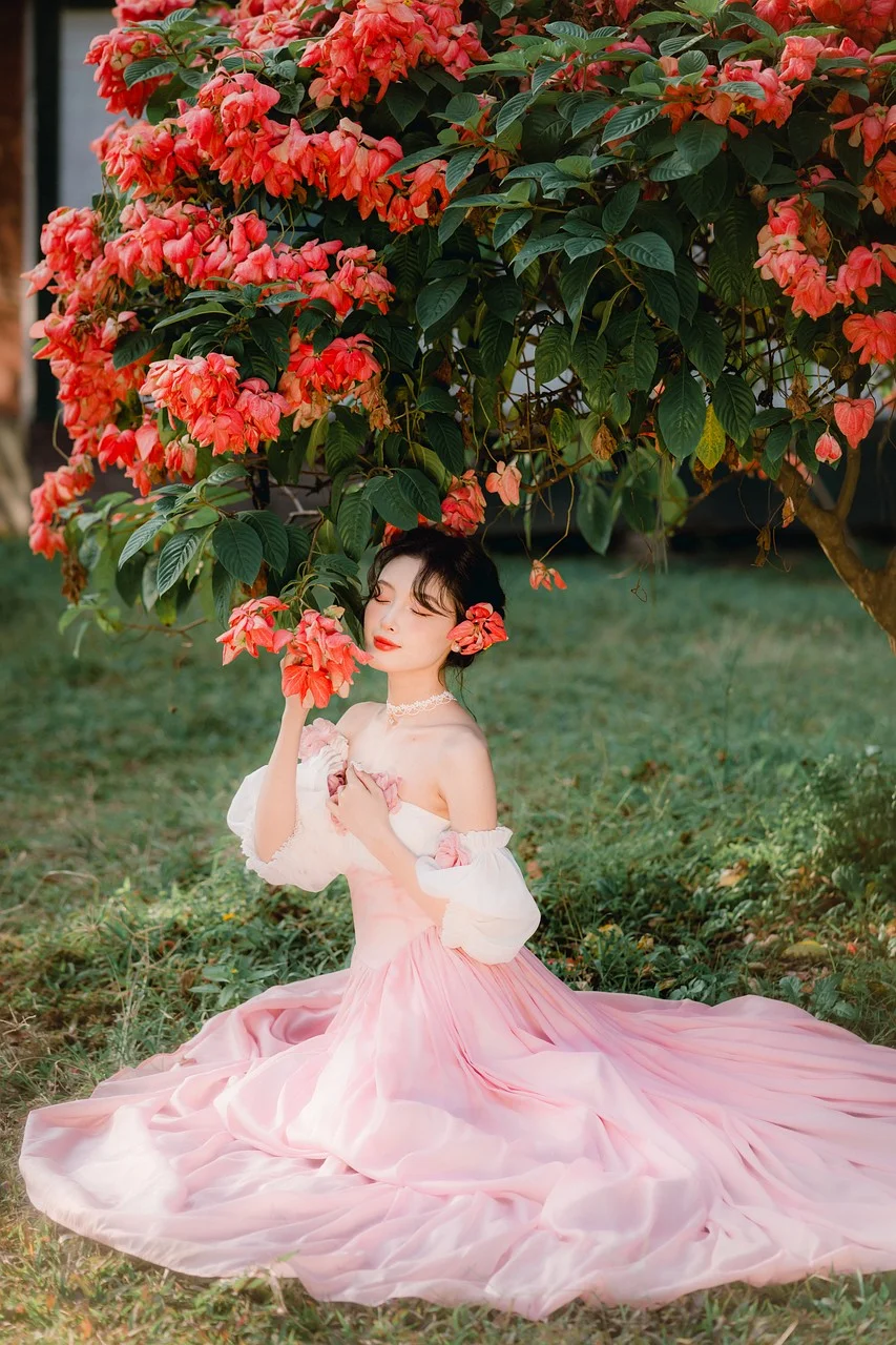 woman, bride, model, wedding dress