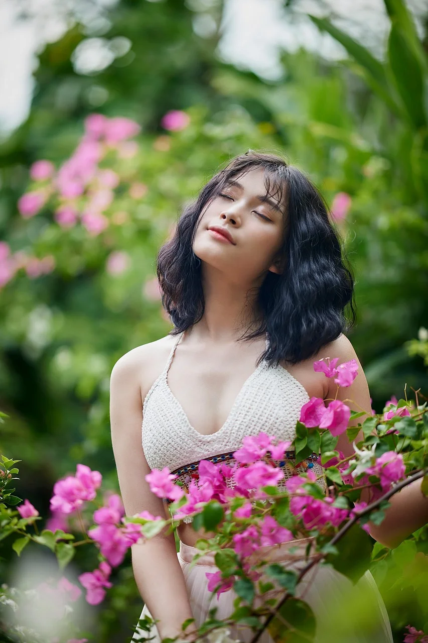 女性、ポートレート、モデル、白いドレス