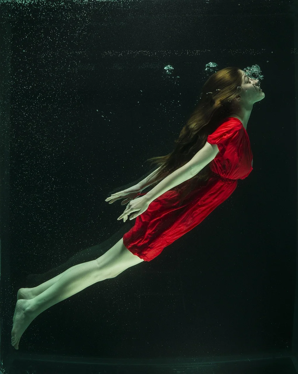 under water, fashion, woman, art