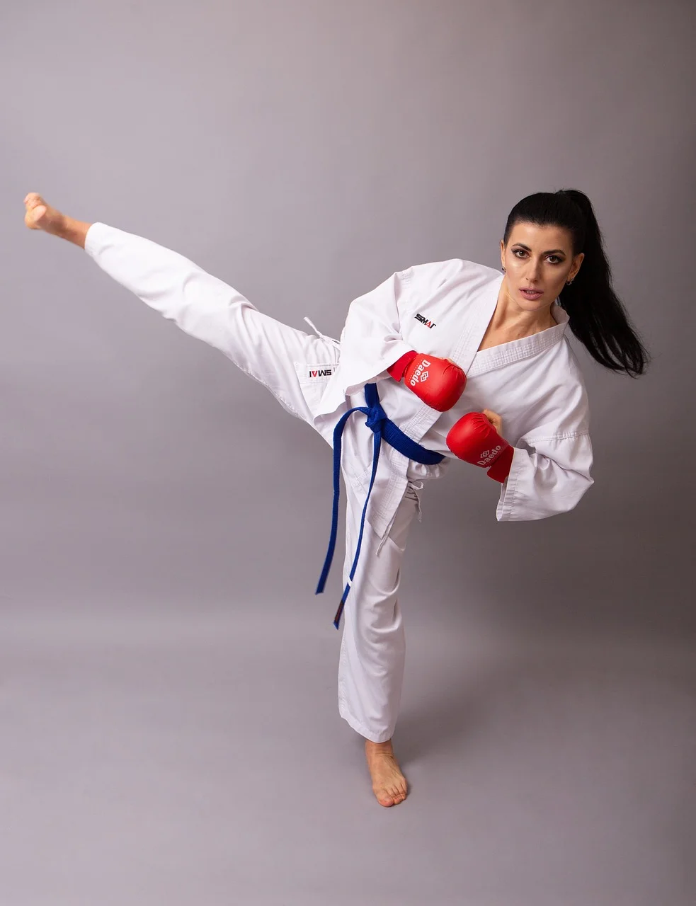 woman, portrait, karate, sport
