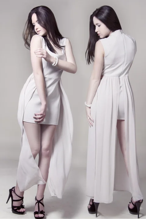소녀, 모델, 초상화, 드레스