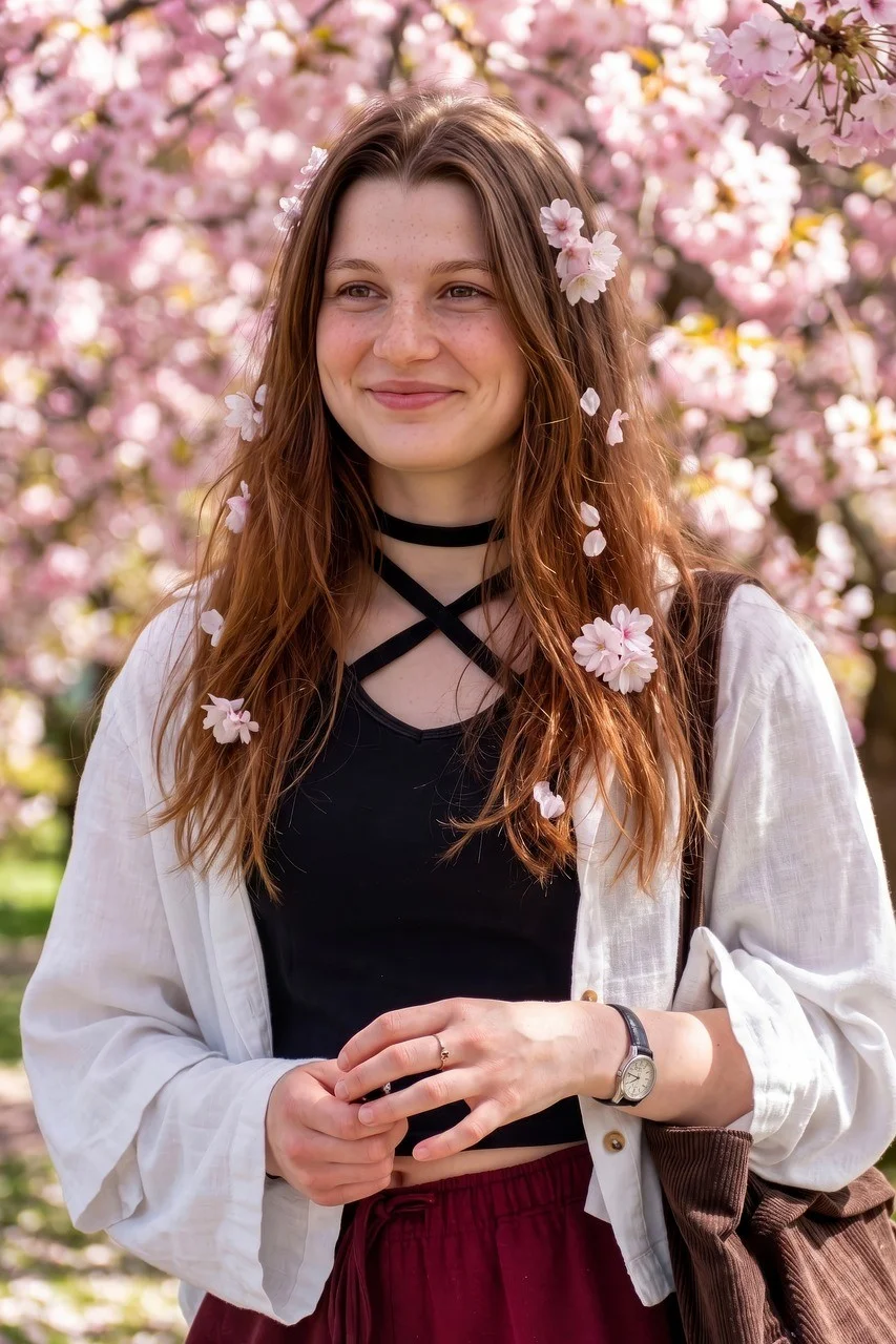 girl, woman, smile, hair