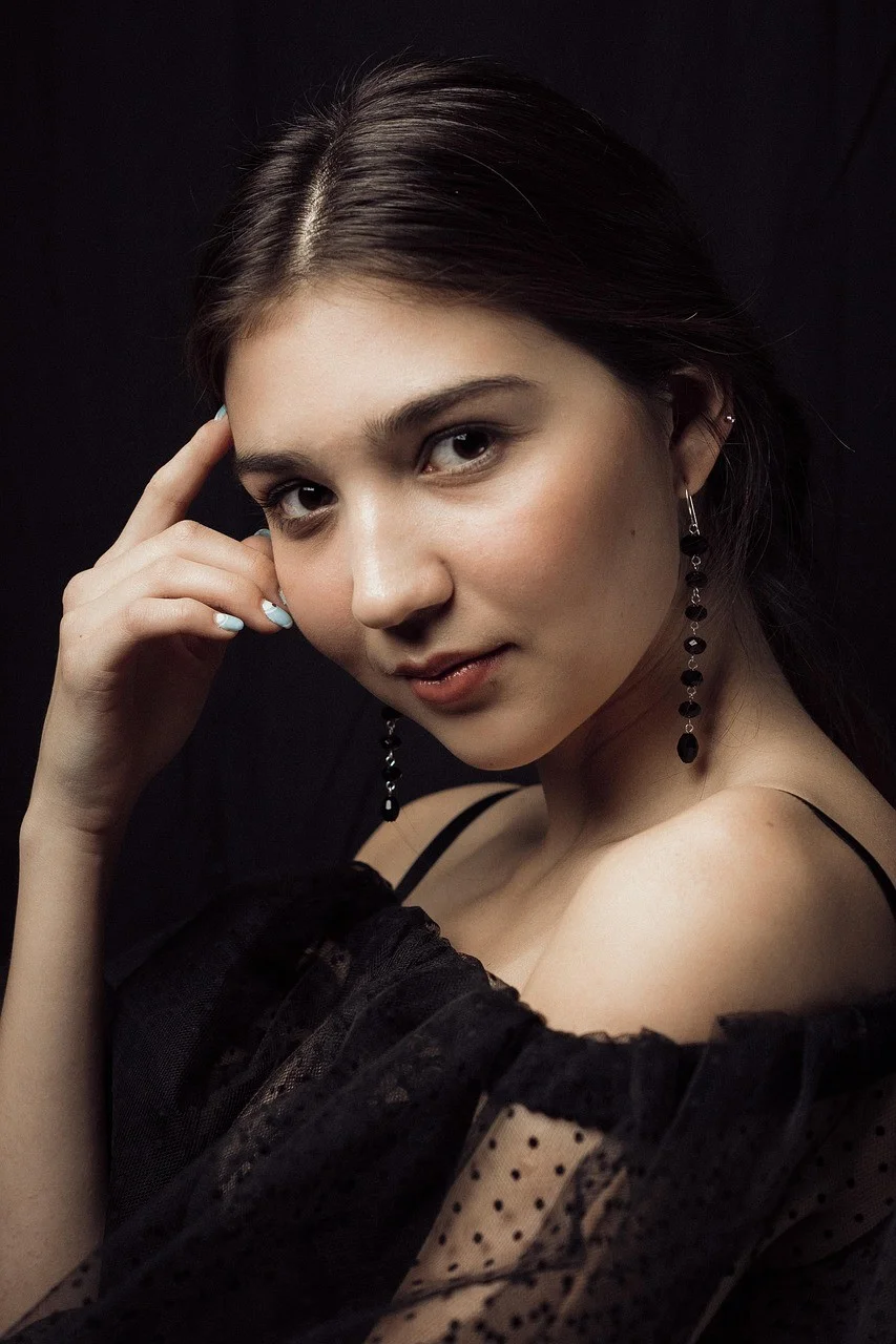 若い女性、女性、ドレス、メッシュ