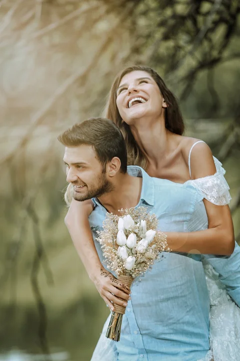 portrait, bride, woman, wedding