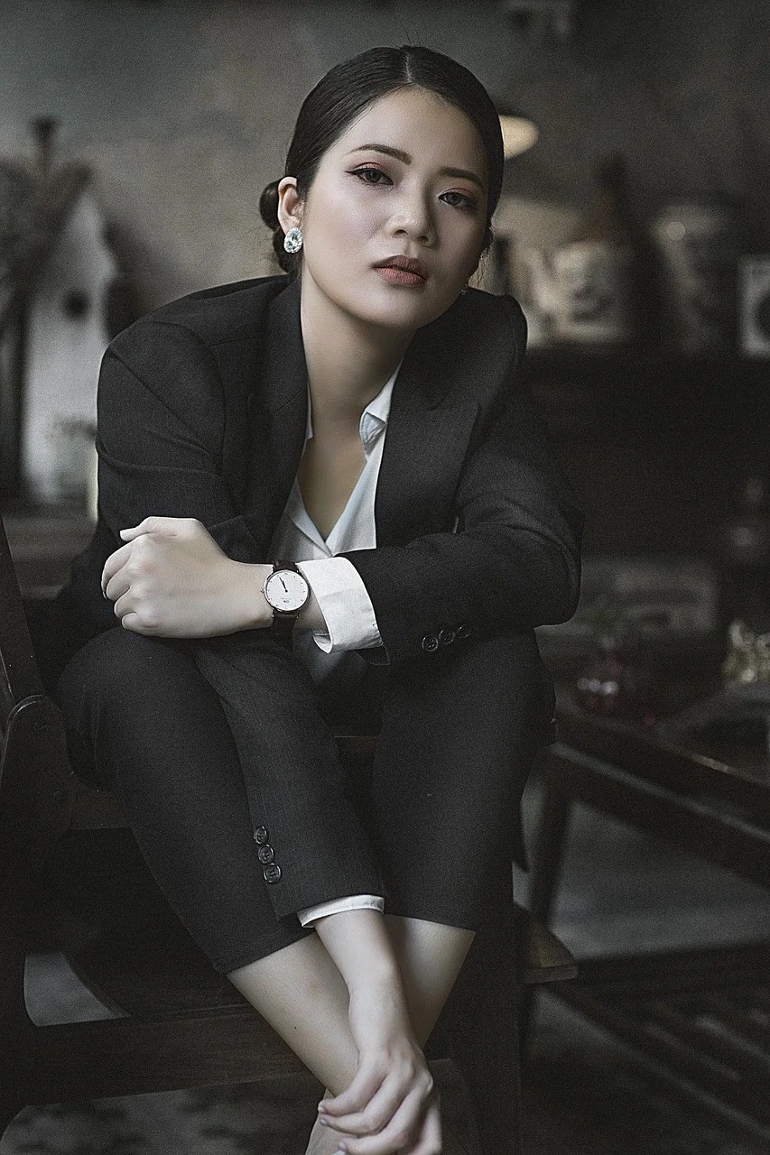 商务女性，美丽，肖像，女性