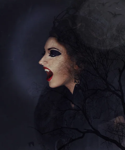 vampire, vampire woman, vampire lady, night shape