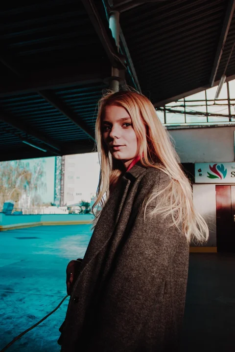 young woman, portrait, girl, blonde