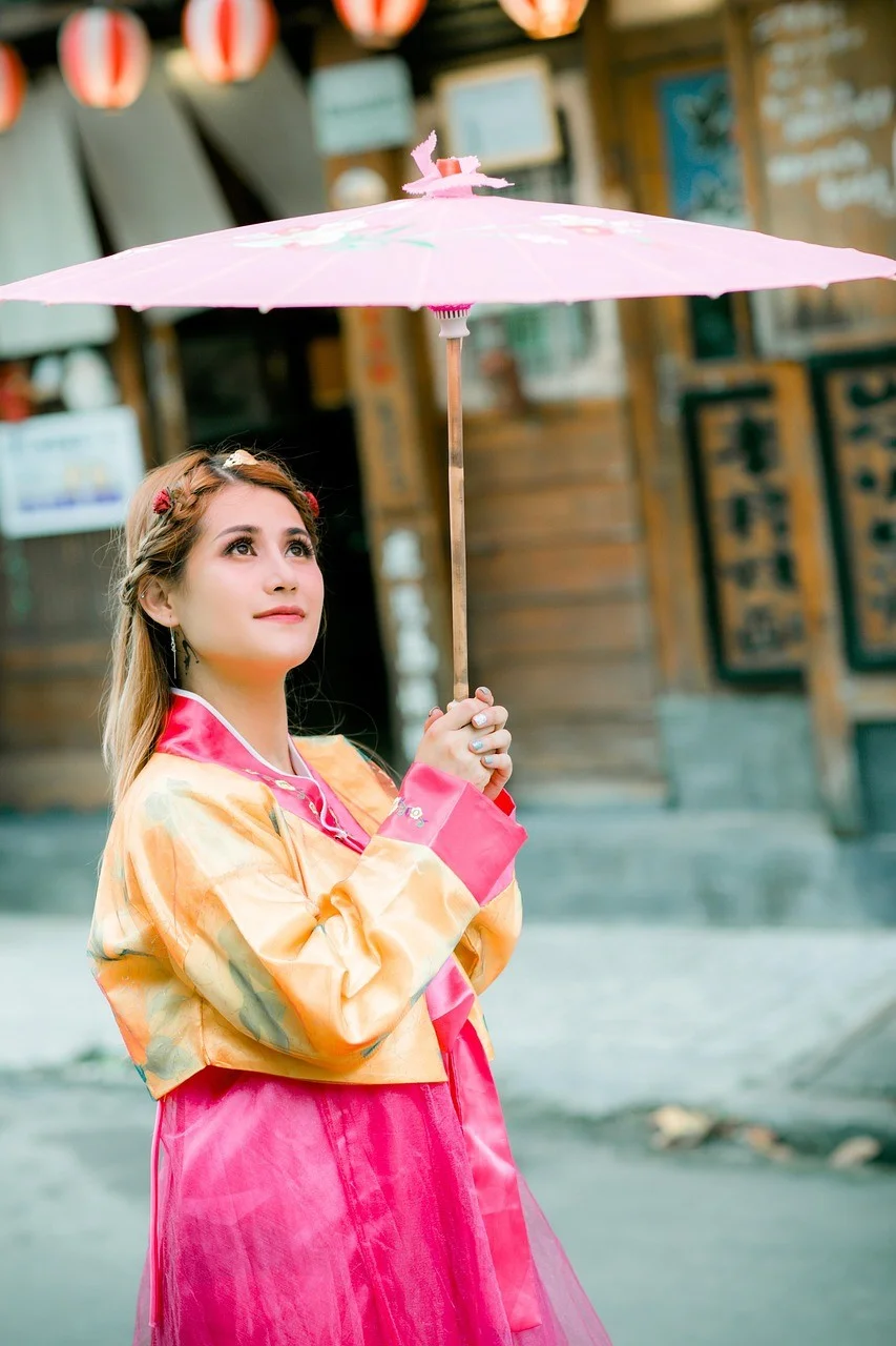 korean, girl, portrait, hanbok