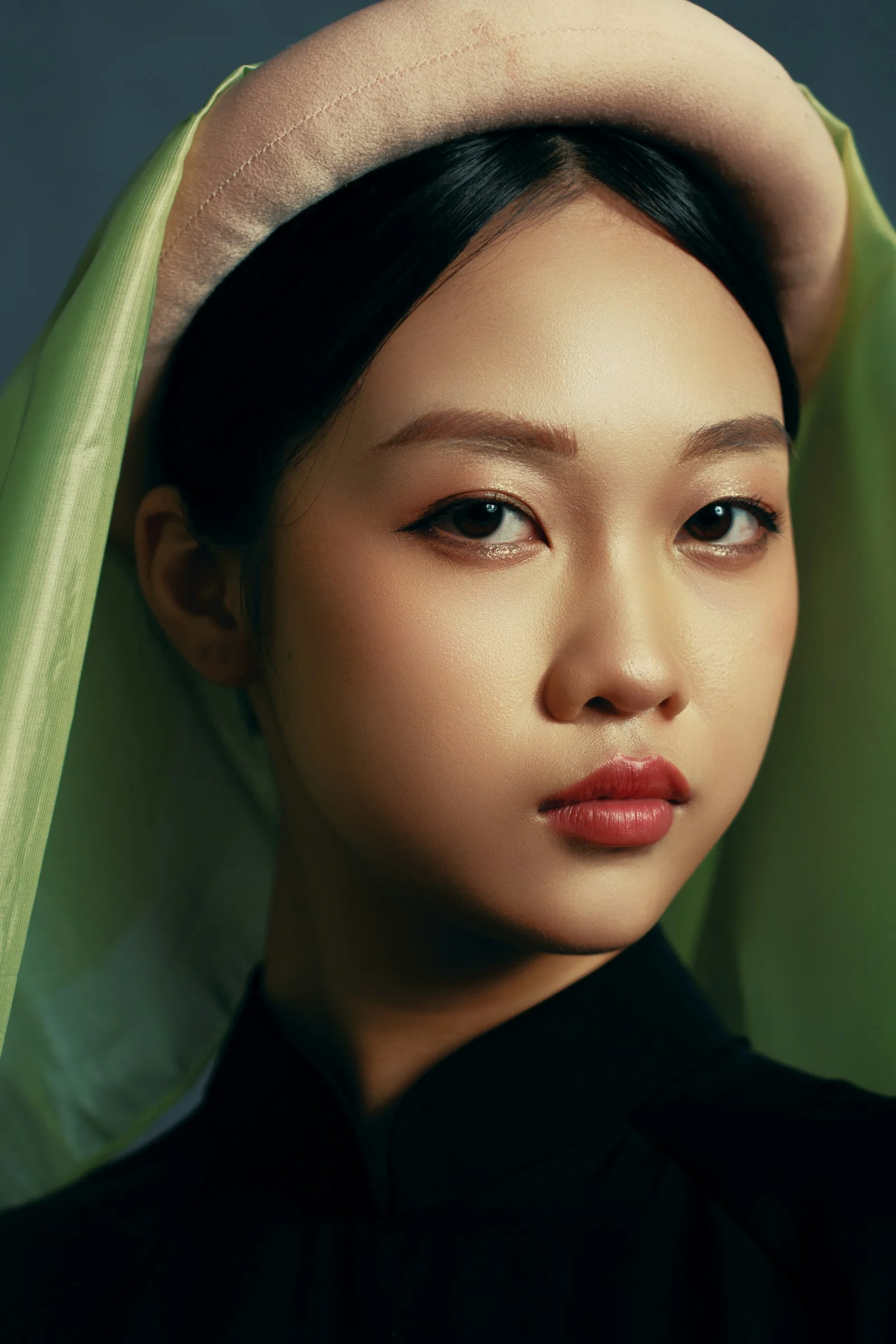 A young woman in traditional vietnamese attire