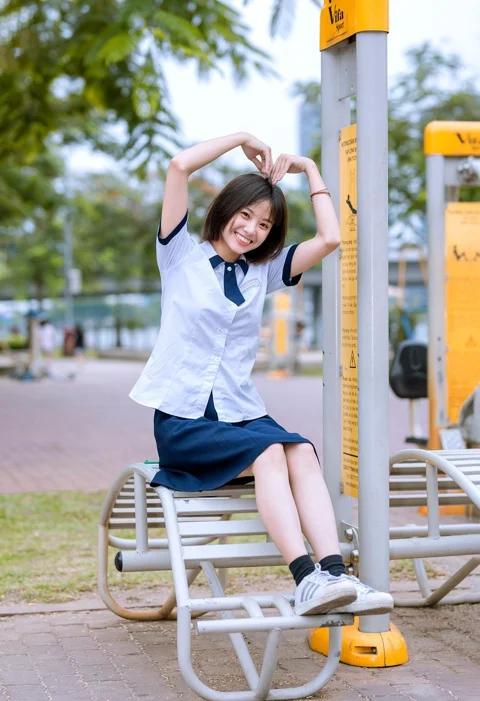 girl, student, asian, uniform