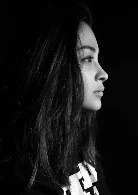 肖像, 女性, 側臉, 臉龐