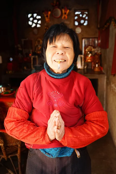old woman, asia, grandma, zen