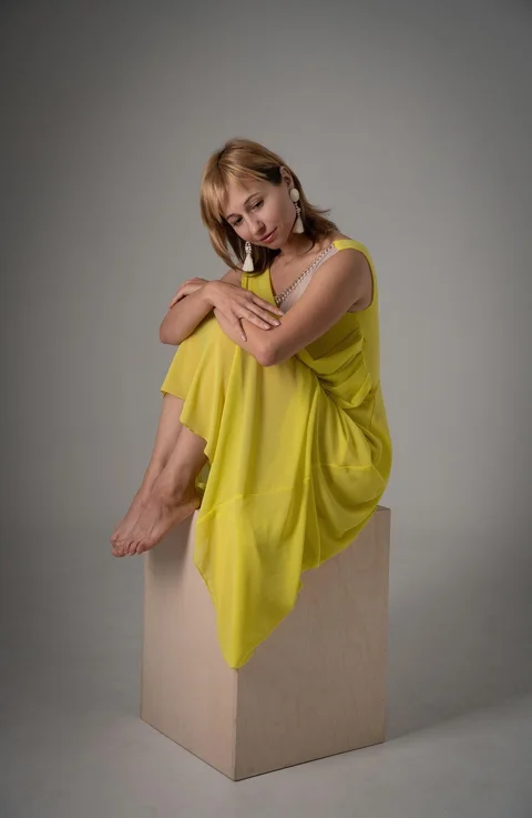 woman, long dress, portrait, evening dress