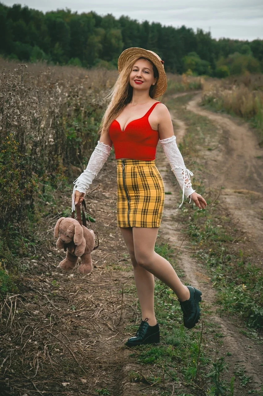 woman, portrait, autumn, nature