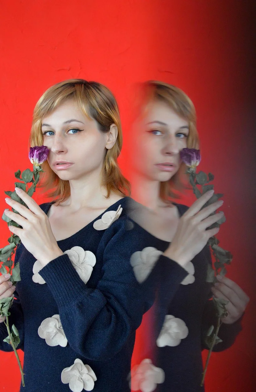portrait, woman, female portrait, flowers