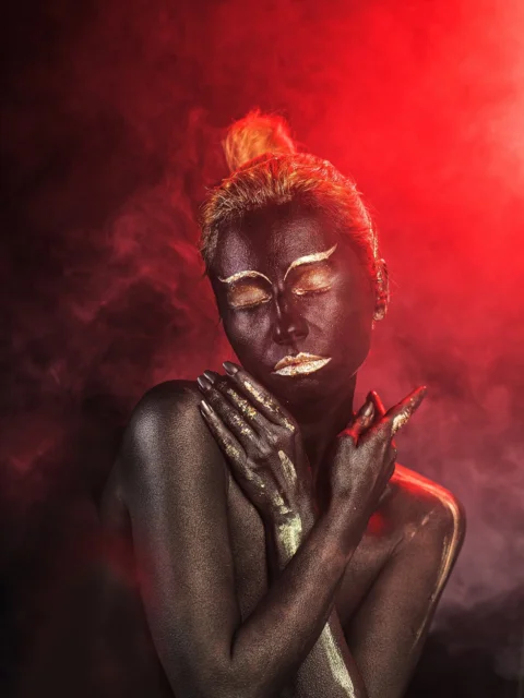 bodypainting, makeup, cosplay, portrait
