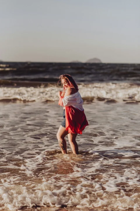 a person standing in the water