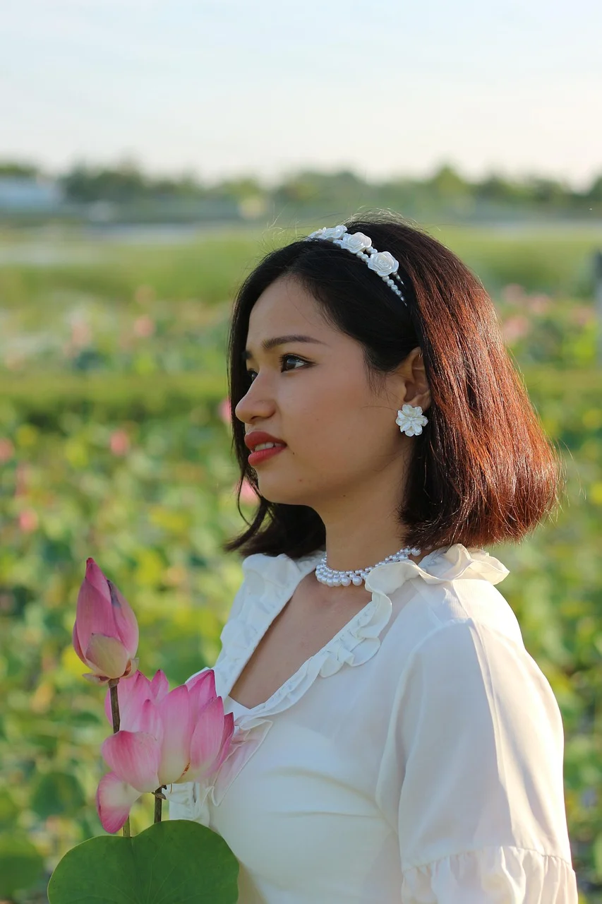 越南女性,莲花,越南,亚洲女性