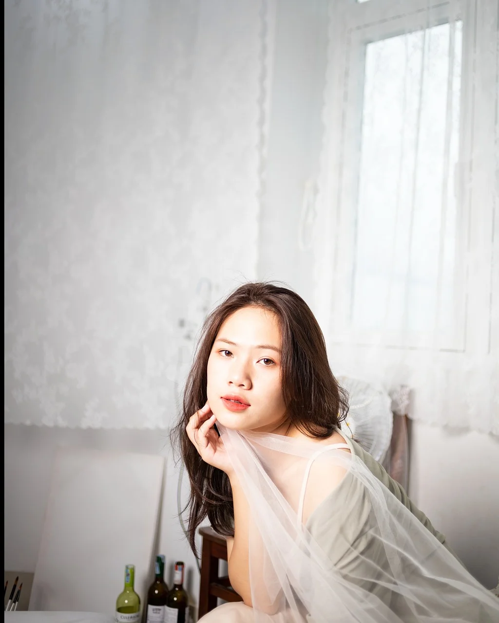 여성, 모델, 초상, 포즈