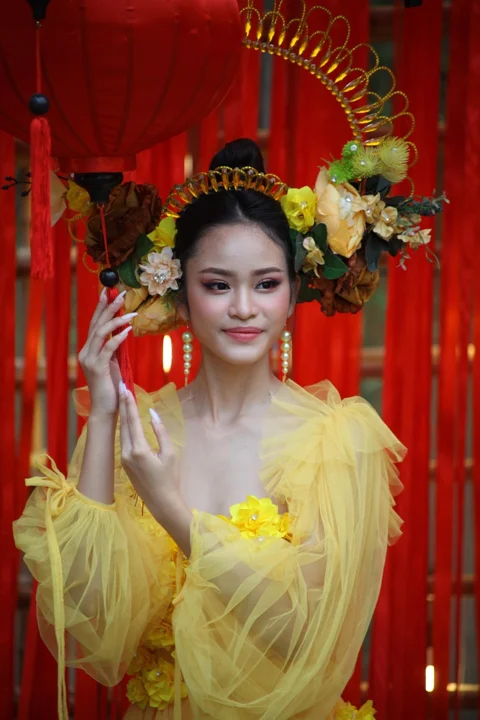 女孩，模特，肖像，亚洲