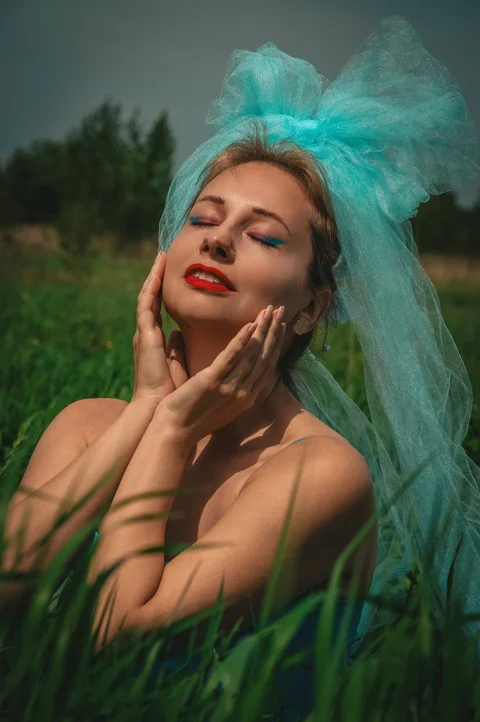 portrait, woman, magical, nature