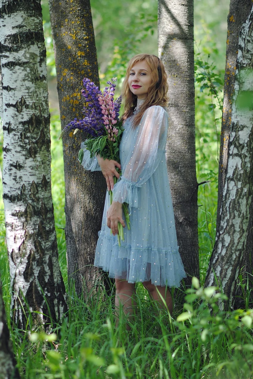 女人, 花朵, 模特, 花束