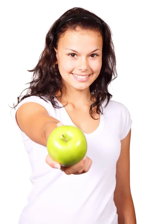 apple, diet, finger, food